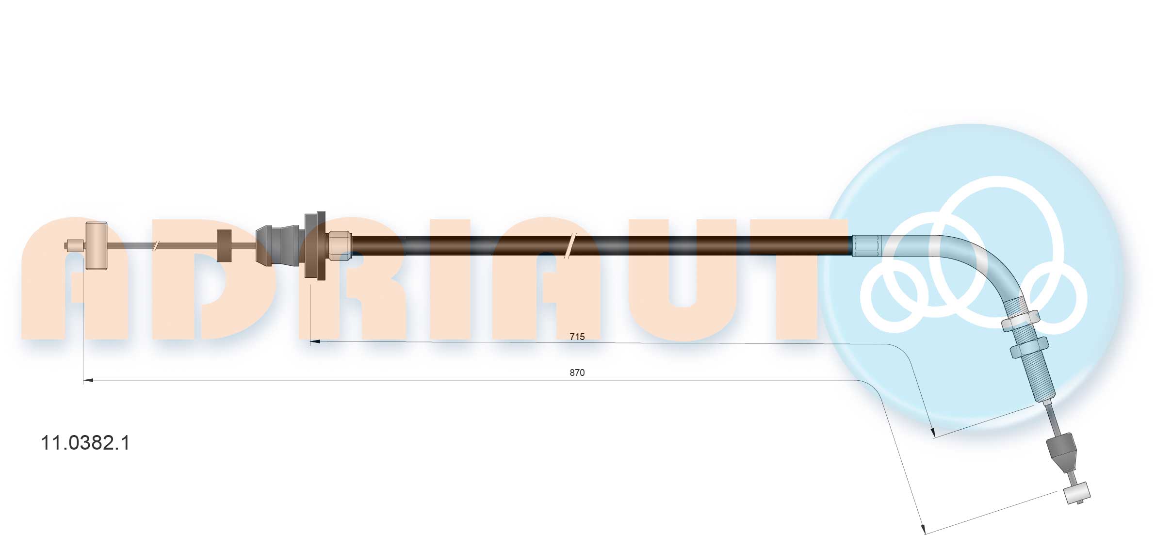 Adriauto Gaskabel 11.0382.1