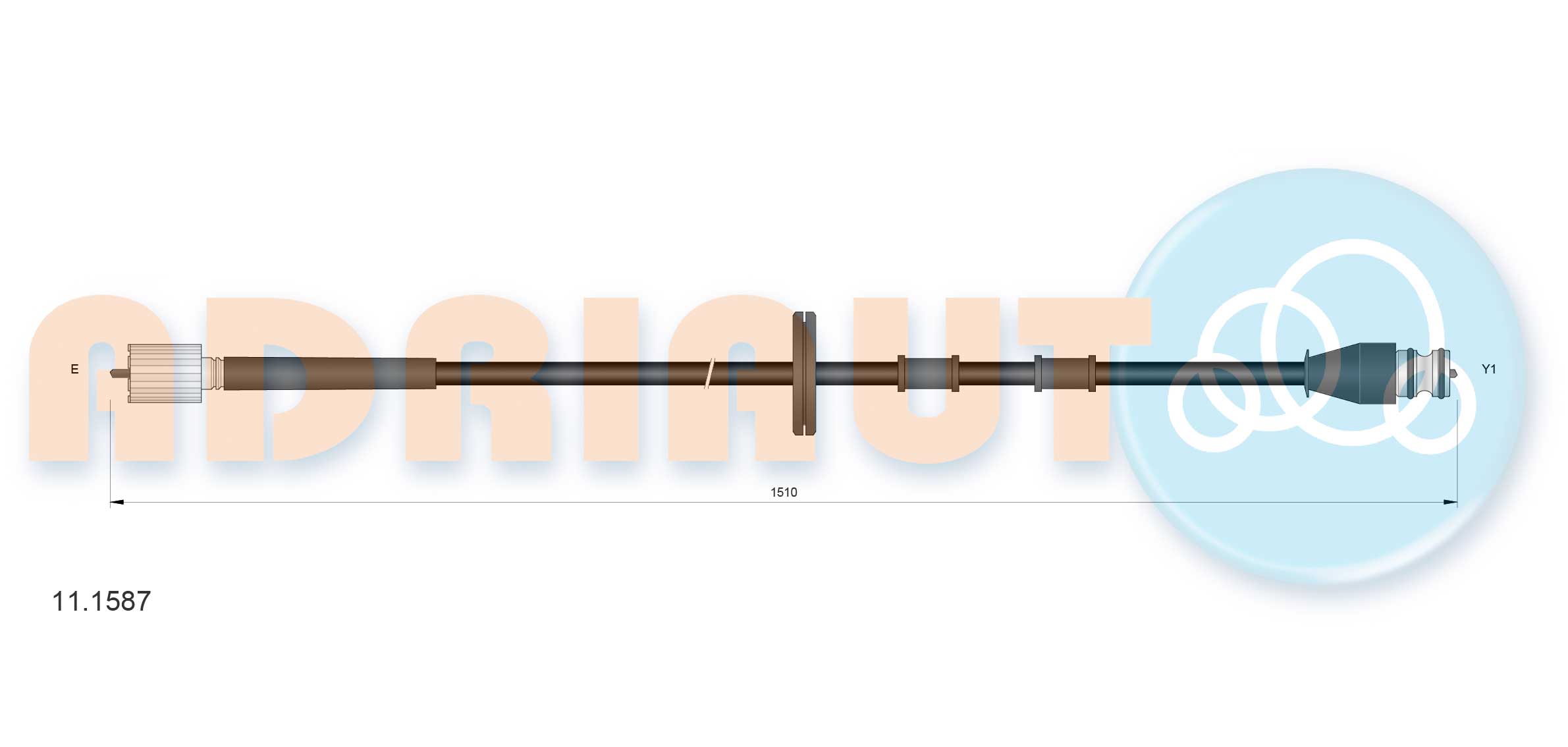 Adriauto Kilometertellerkabel 11.1587