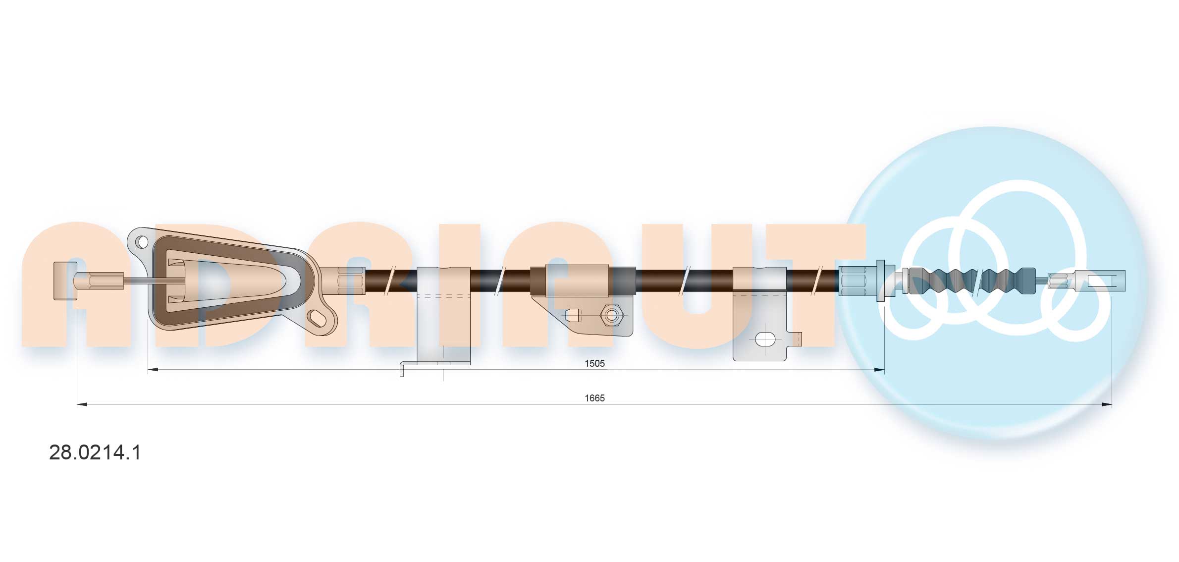 Adriauto Handremkabel 28.0214.1