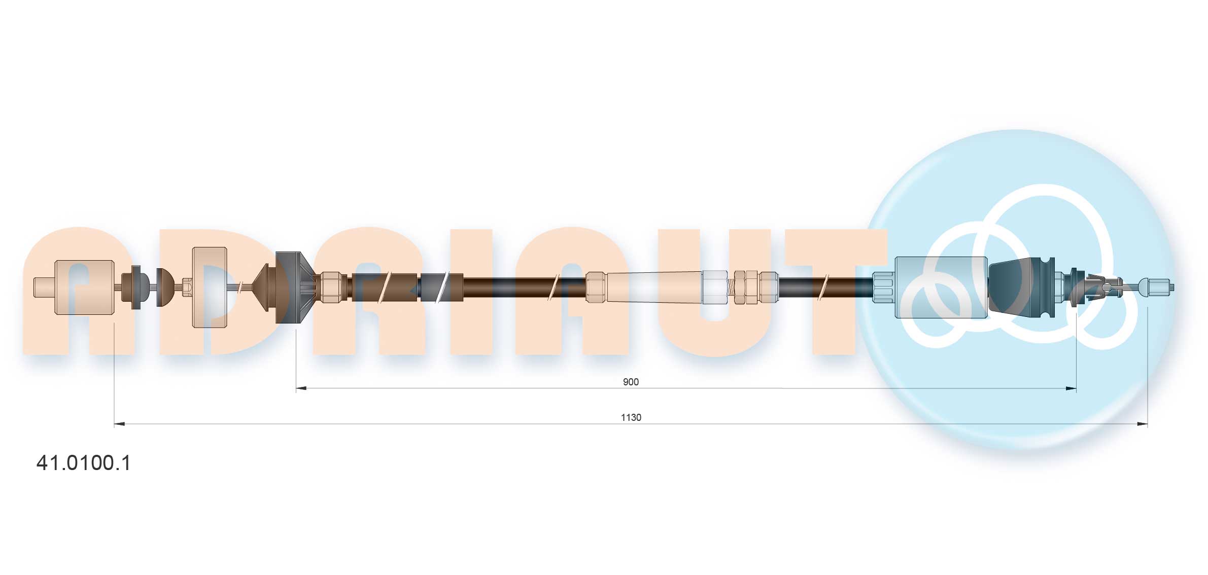 Adriauto Koppelingskabel 41.0100.1
