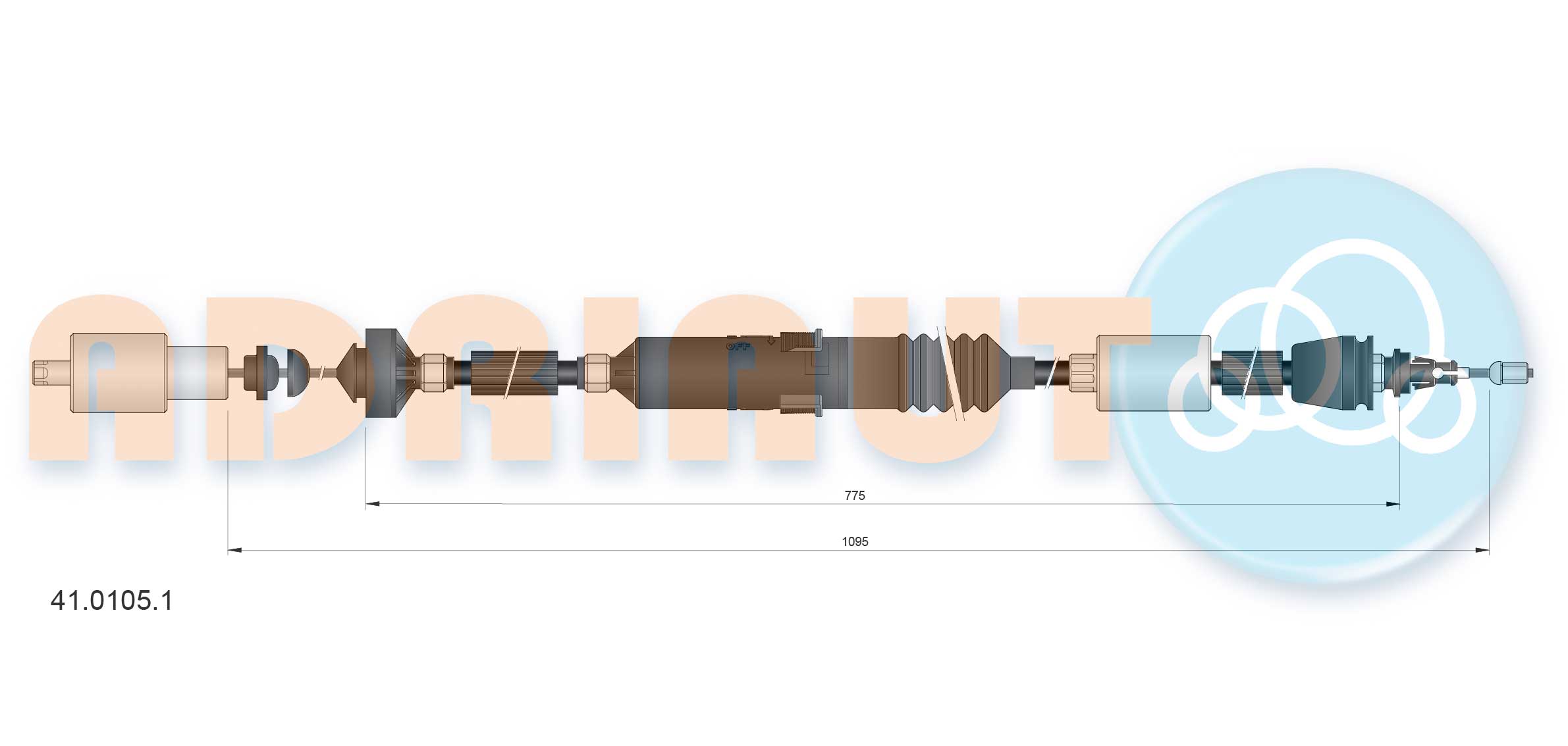 Adriauto Koppelingskabel 41.0105.1