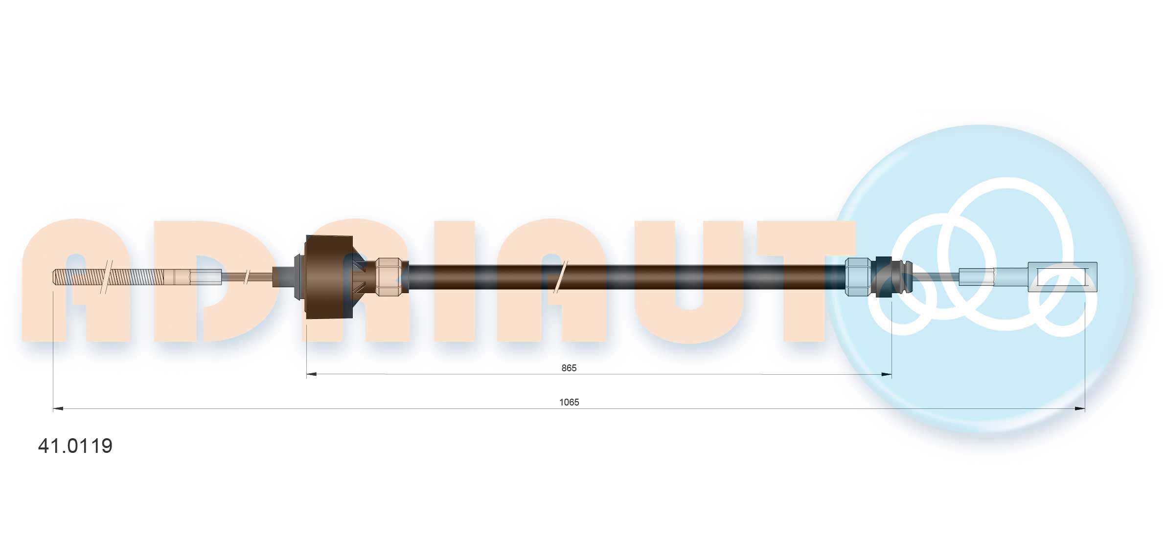 Adriauto Koppelingskabel 41.0119