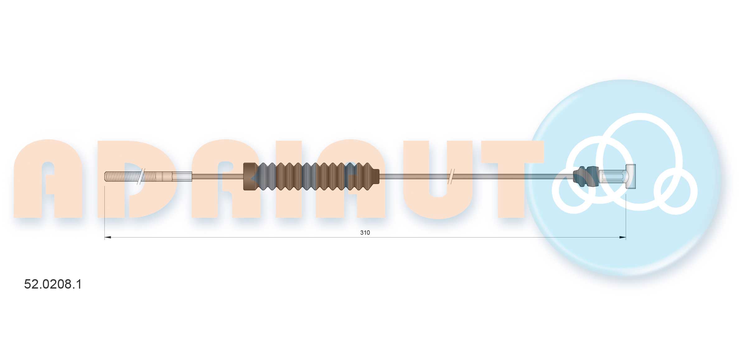 Adriauto Handremkabel 52.0208.1