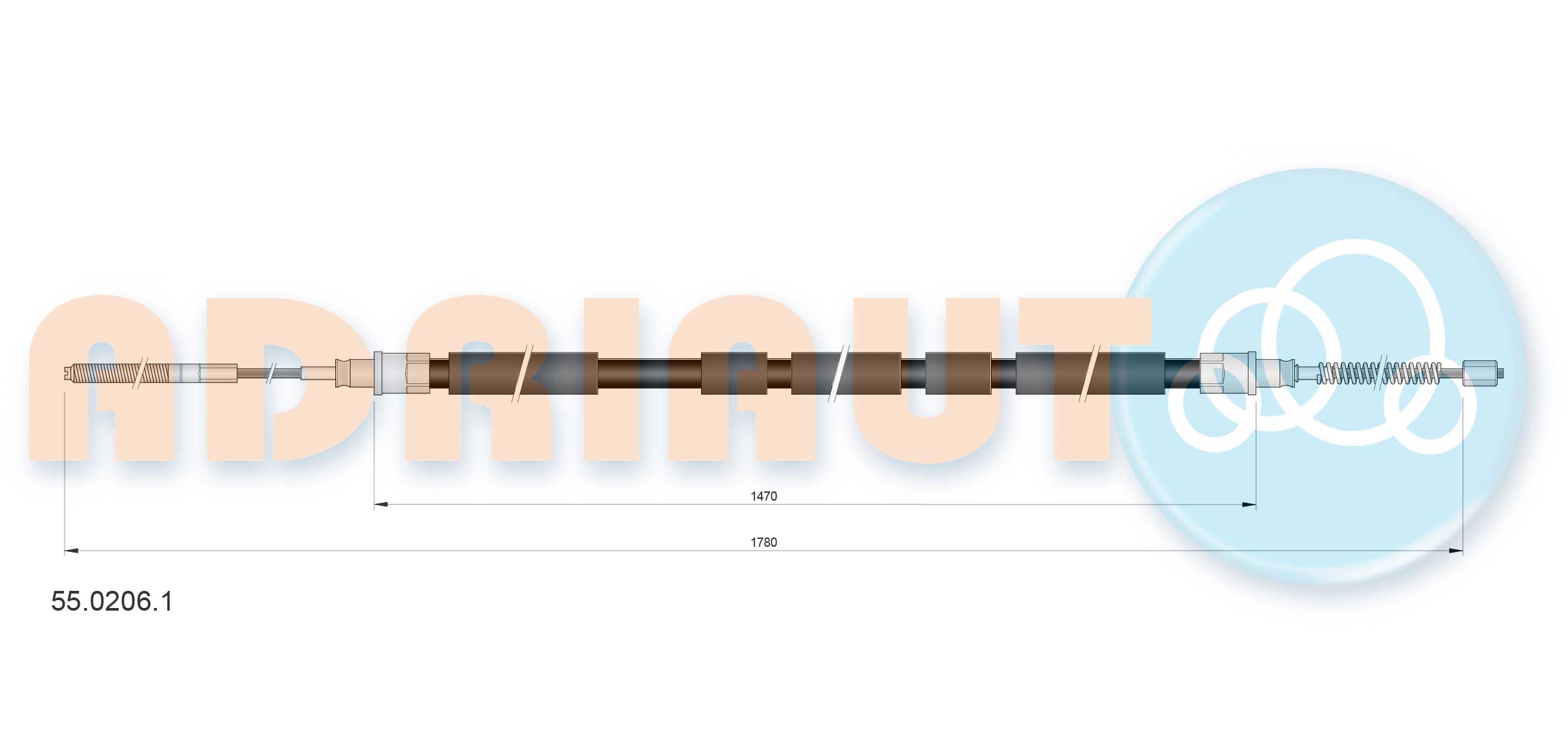 Adriauto Handremkabel 55.0206.1
