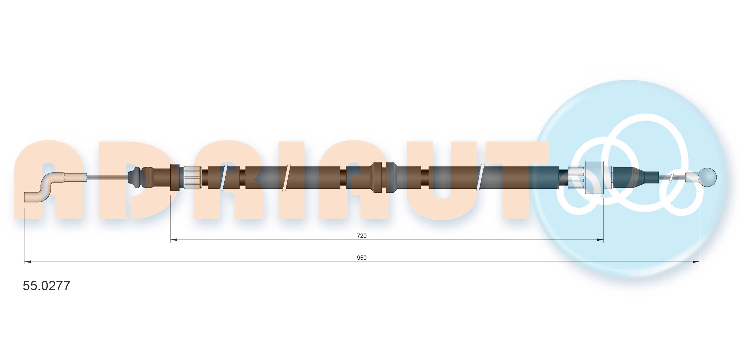 Adriauto Handremkabel 55.0277