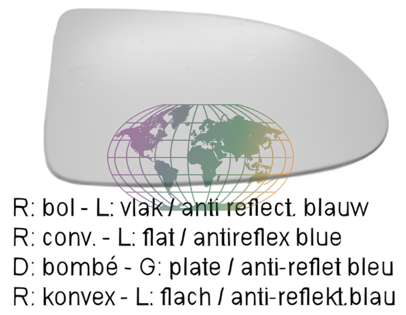 Bodermann Buitenspiegelglas 0835064