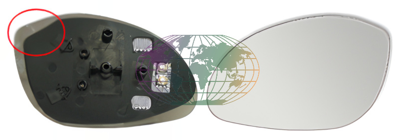 Bodermann Buitenspiegelglas 6428064