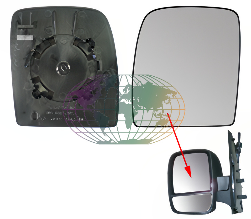 Bodermann Buitenspiegelglas 6858064