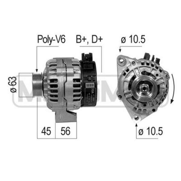 Huismerk Alternator/Dynamo 210216A