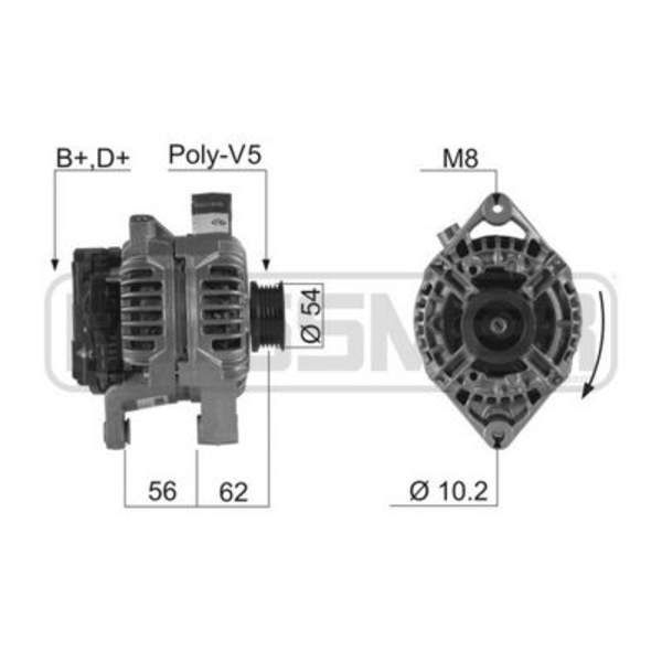 Huismerk Alternator/Dynamo 210227A