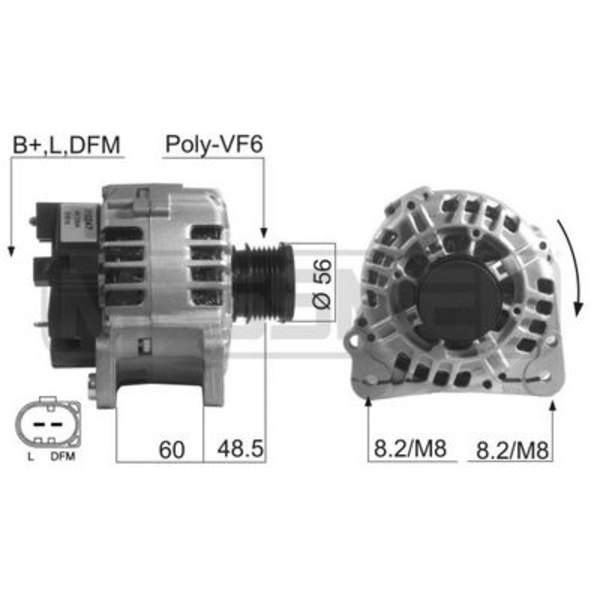 Huismerk Alternator/Dynamo 210247A