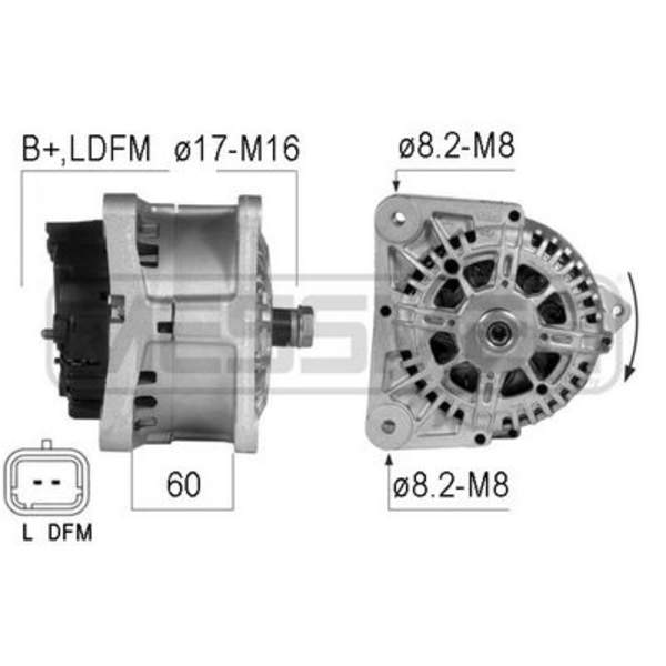 Huismerk Alternator/Dynamo 210280A