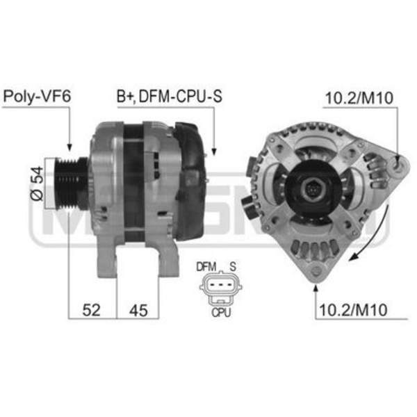 Huismerk Alternator/Dynamo 210358A