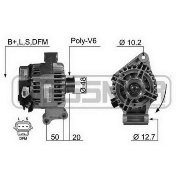 Huismerk Alternator/Dynamo 210400A