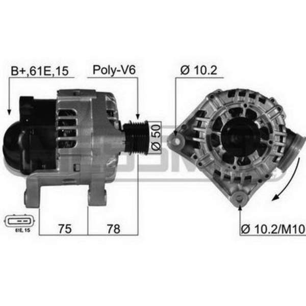 Huismerk Alternator/Dynamo 210464A