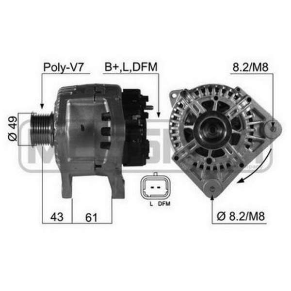 Huismerk Alternator/Dynamo 210472A