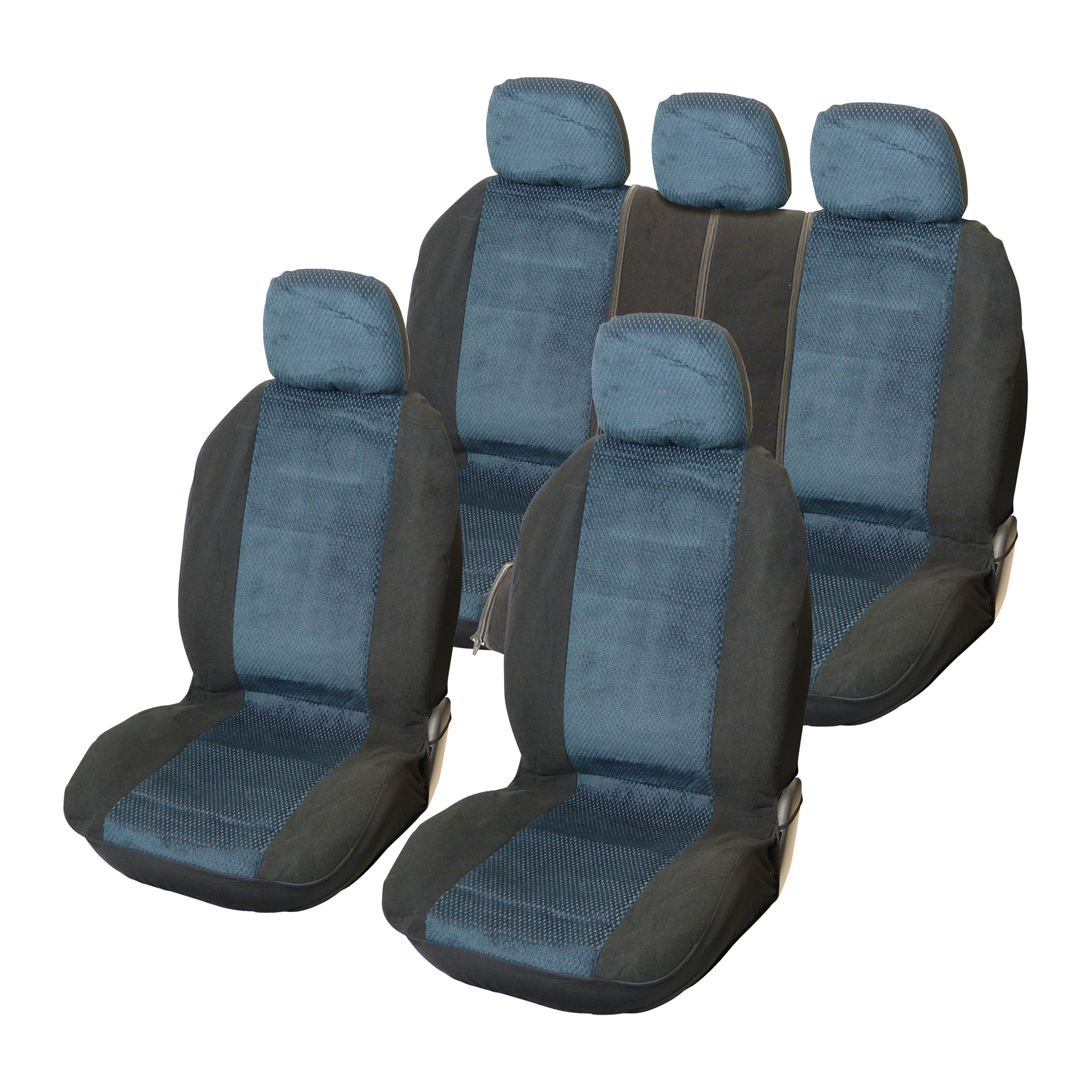 Carpoint Carpoint Stoelhoesset Denver 9 Delig Zwart/Blauw 0310312