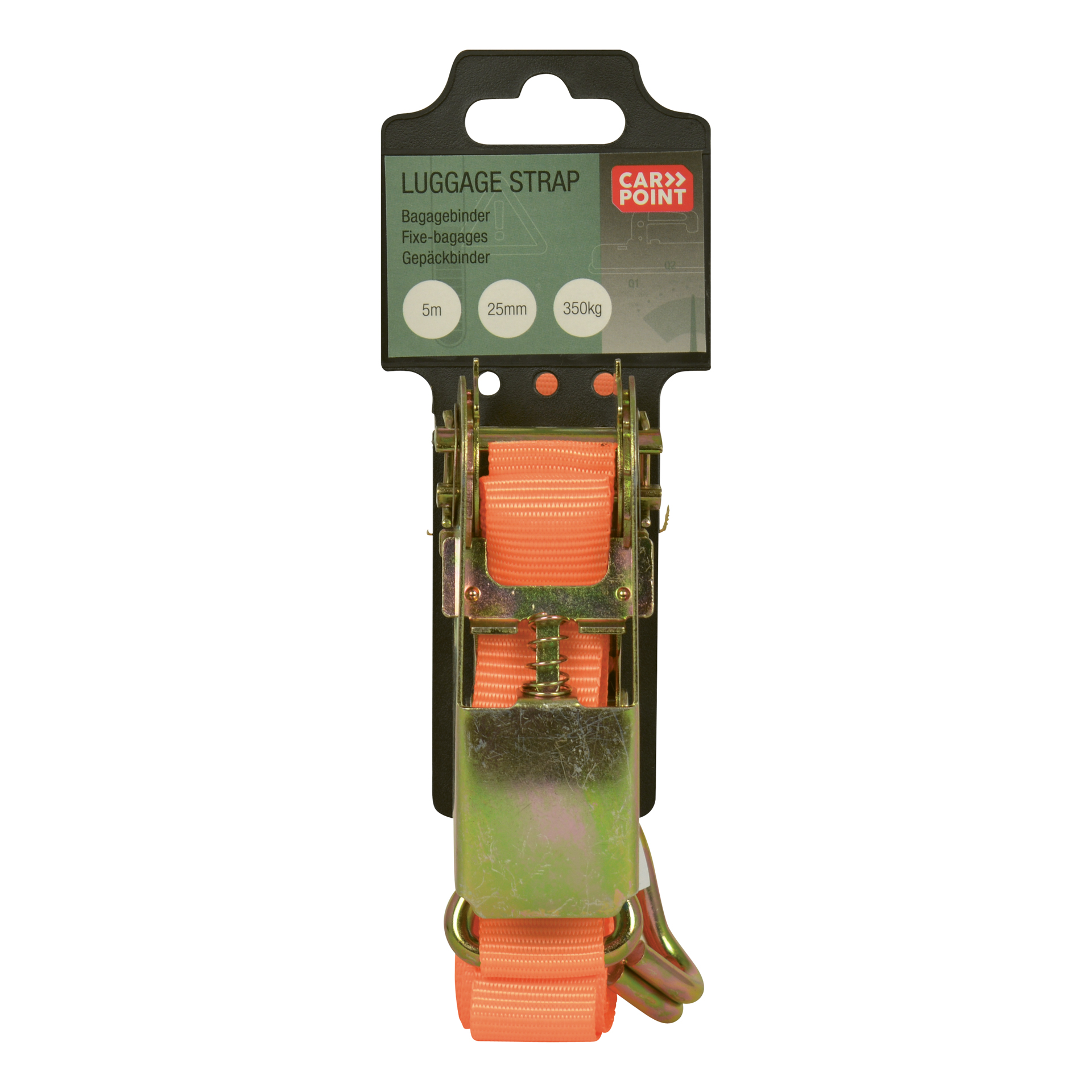 Carpoint Carpoint Ratel Spanband met Haken 5 Meter 0928031