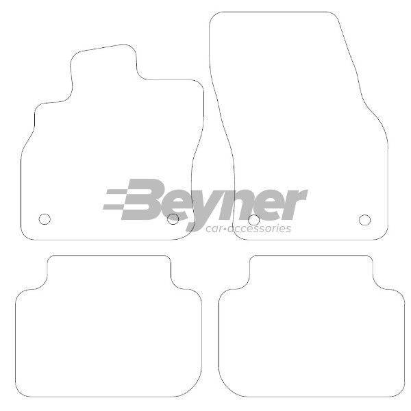 Beyner Pasklare stoffen matten MSN-1360190