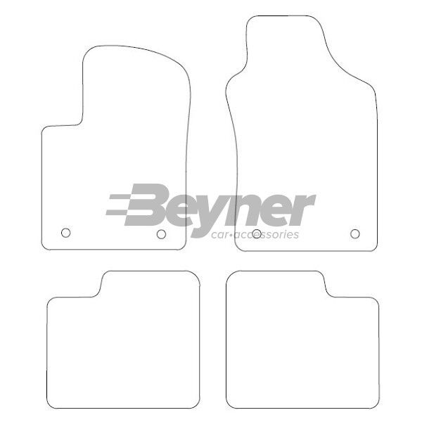 Beyner Pasklare stoffen matten MSN-1360254