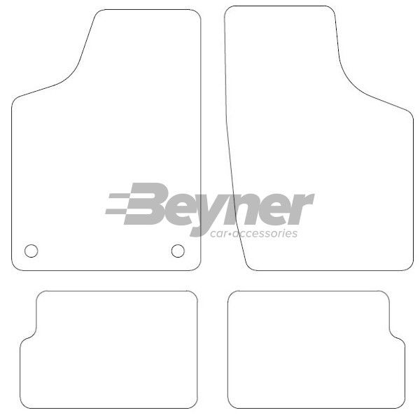 Beyner Pasklare stoffen matten MSN-1360355