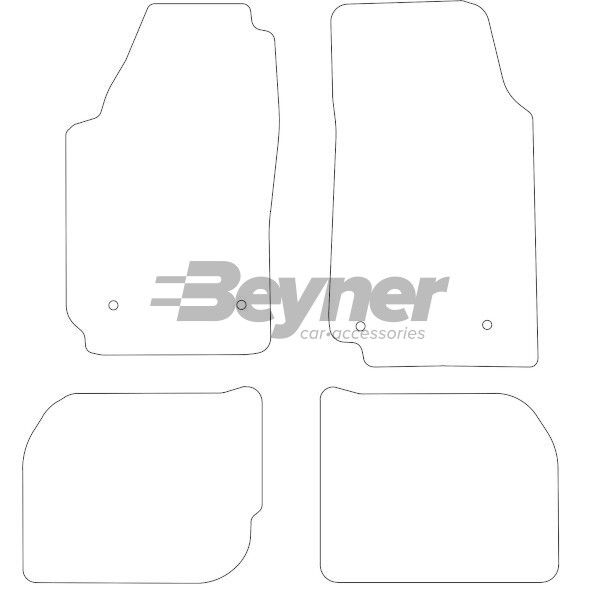 Beyner Pasklare stoffen matten MSN-1360542