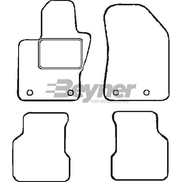 Beyner Pasklare stoffen matten MSN-1360718