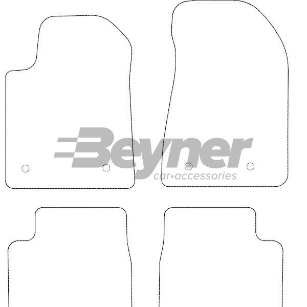 Beyner Pasklare stoffen matten MSN-1362048