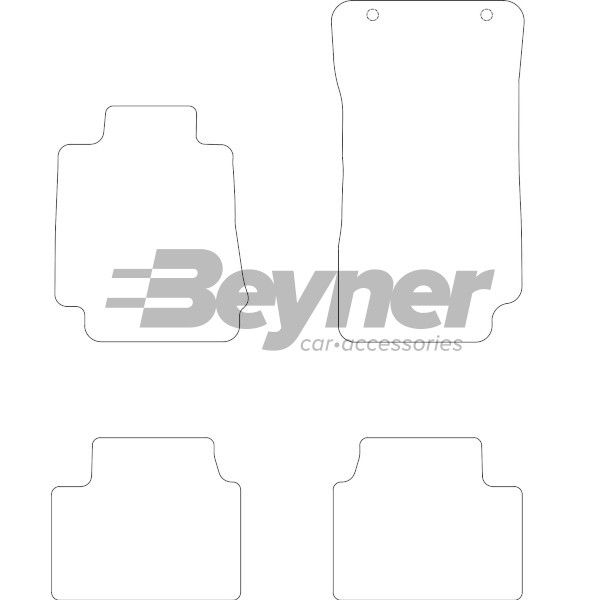 Beyner Pasklare stoffen matten MSN-1362049