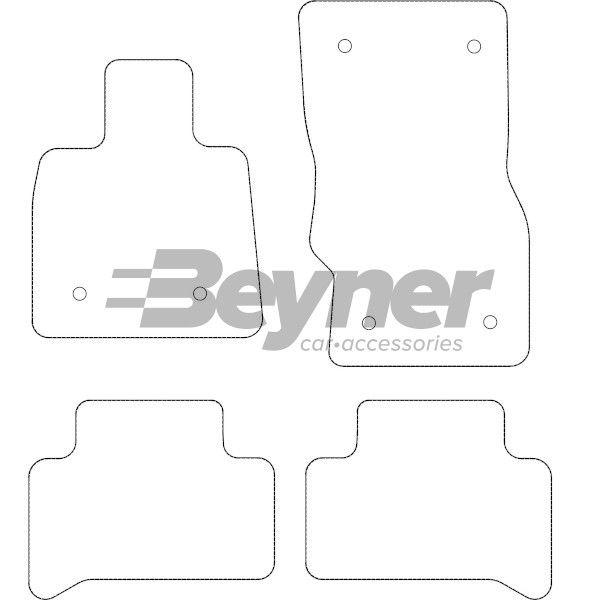 Beyner Pasklare stoffen matten MSN-1362050