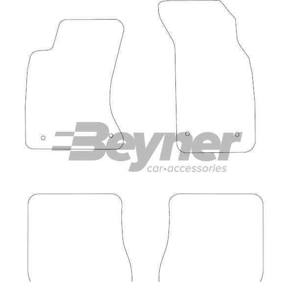 Beyner Pasklare stoffen matten MSN-1362119