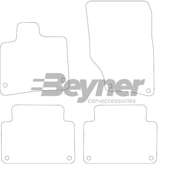 Beyner Pasklare stoffen matten MSN-1362142