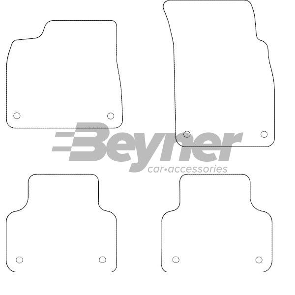 Beyner Pasklare stoffen matten MSN-1362143