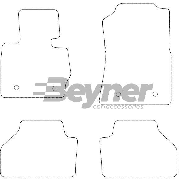 Beyner Pasklare stoffen matten MSN-1362200