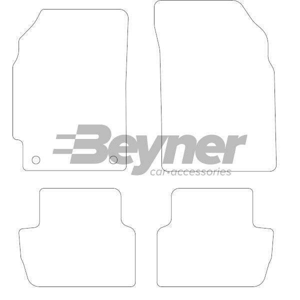 Beyner Pasklare stoffen matten MSN-1362336