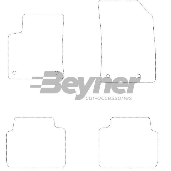 Beyner Pasklare stoffen matten MSN-1362485