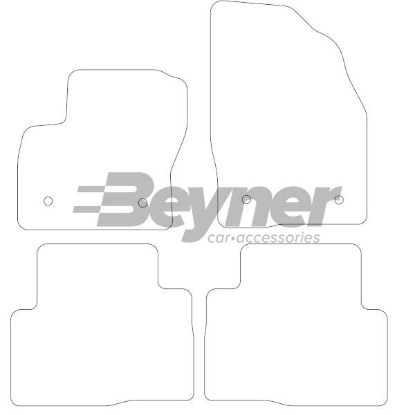 Beyner Pasklare stoffen matten MSN-1363034