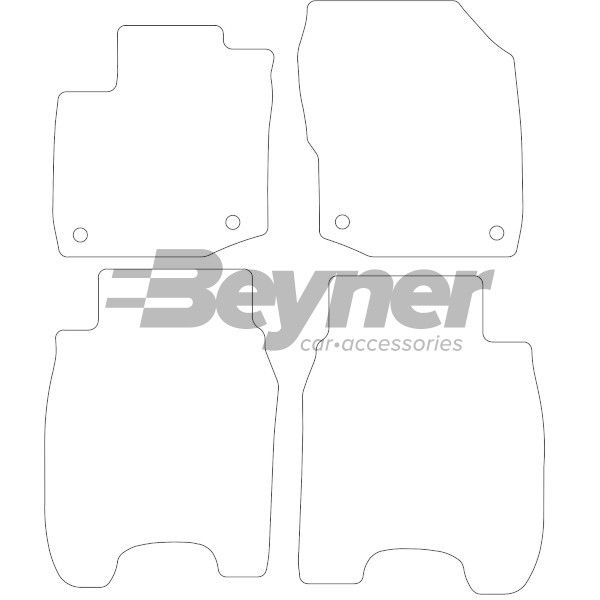 Beyner Pasklare stoffen matten MSN-1363444