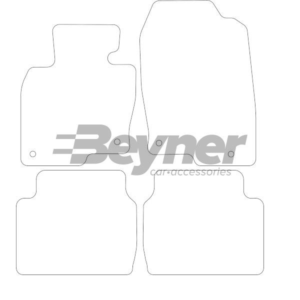 Beyner Pasklare stoffen matten MSN-1364047