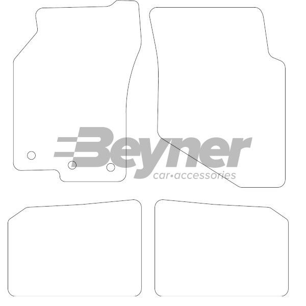 Beyner Pasklare stoffen matten MSN-1364315