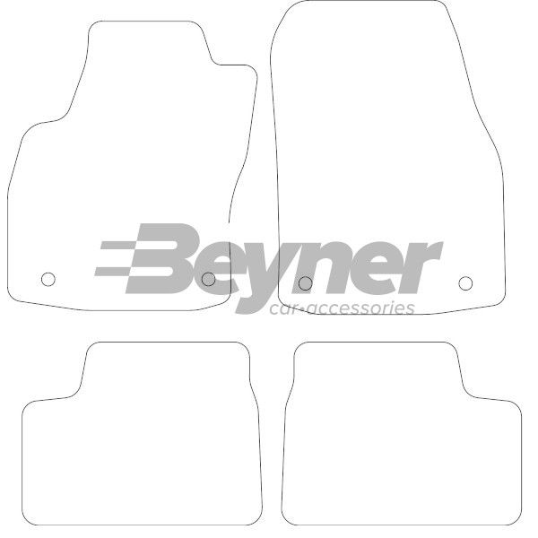 Beyner Pasklare stoffen matten MSN-1364725