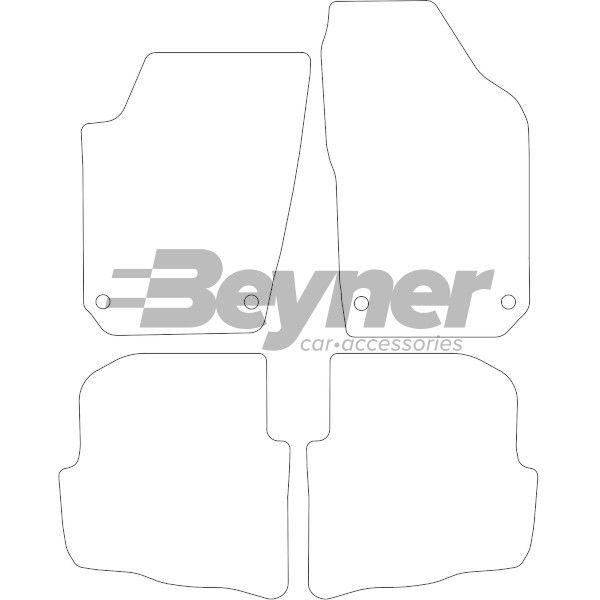 Beyner Pasklare stoffen matten MSN-1365525