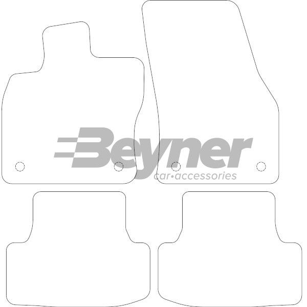 Beyner Pasklare stoffen matten MSN-1365545