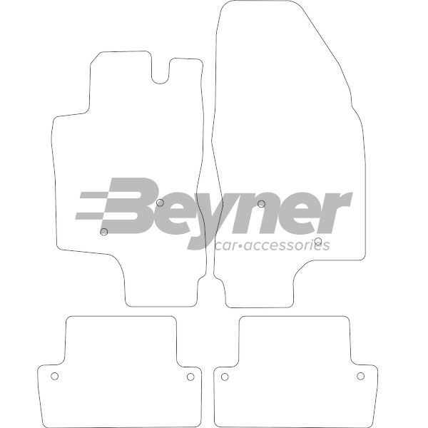 Beyner Pasklare stoffen matten MSN-1366031