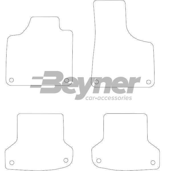 Beyner Pasklare stoffen matten MSV-1472160