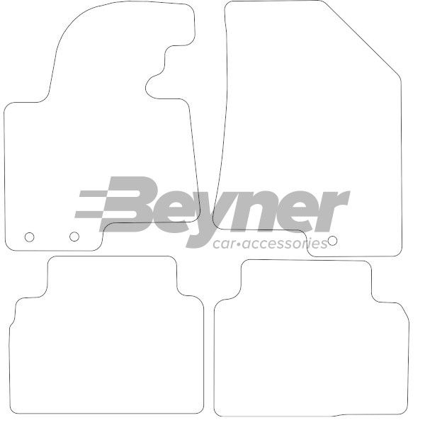 Beyner Pasklare stoffen matten MSV-1473746