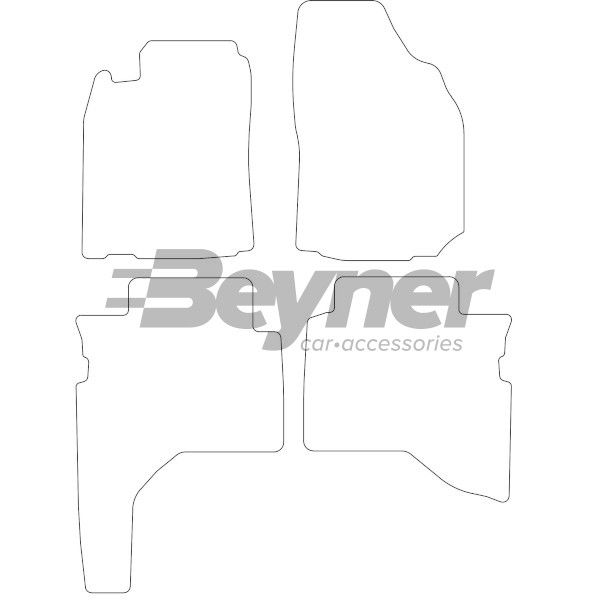 Beyner Pasklare stoffen matten MSV-1474446