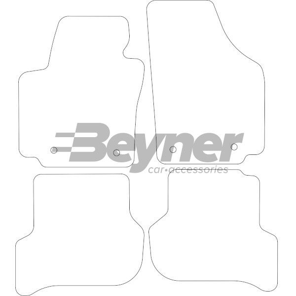 Beyner Pasklare stoffen matten MSV-1475602