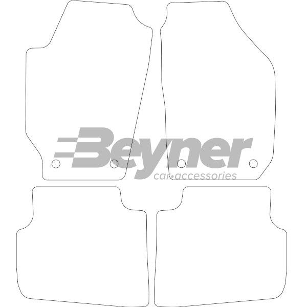 Beyner Pasklare stoffen matten MSV-1475661