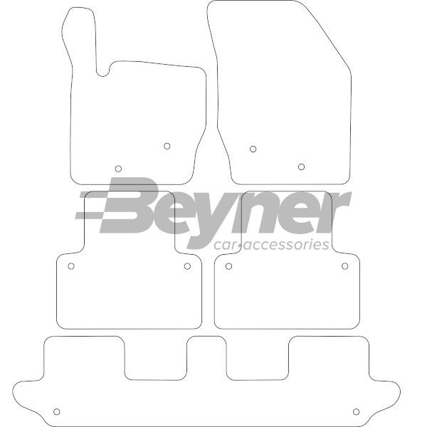 Beyner Pasklare stoffen matten MSV-1476105